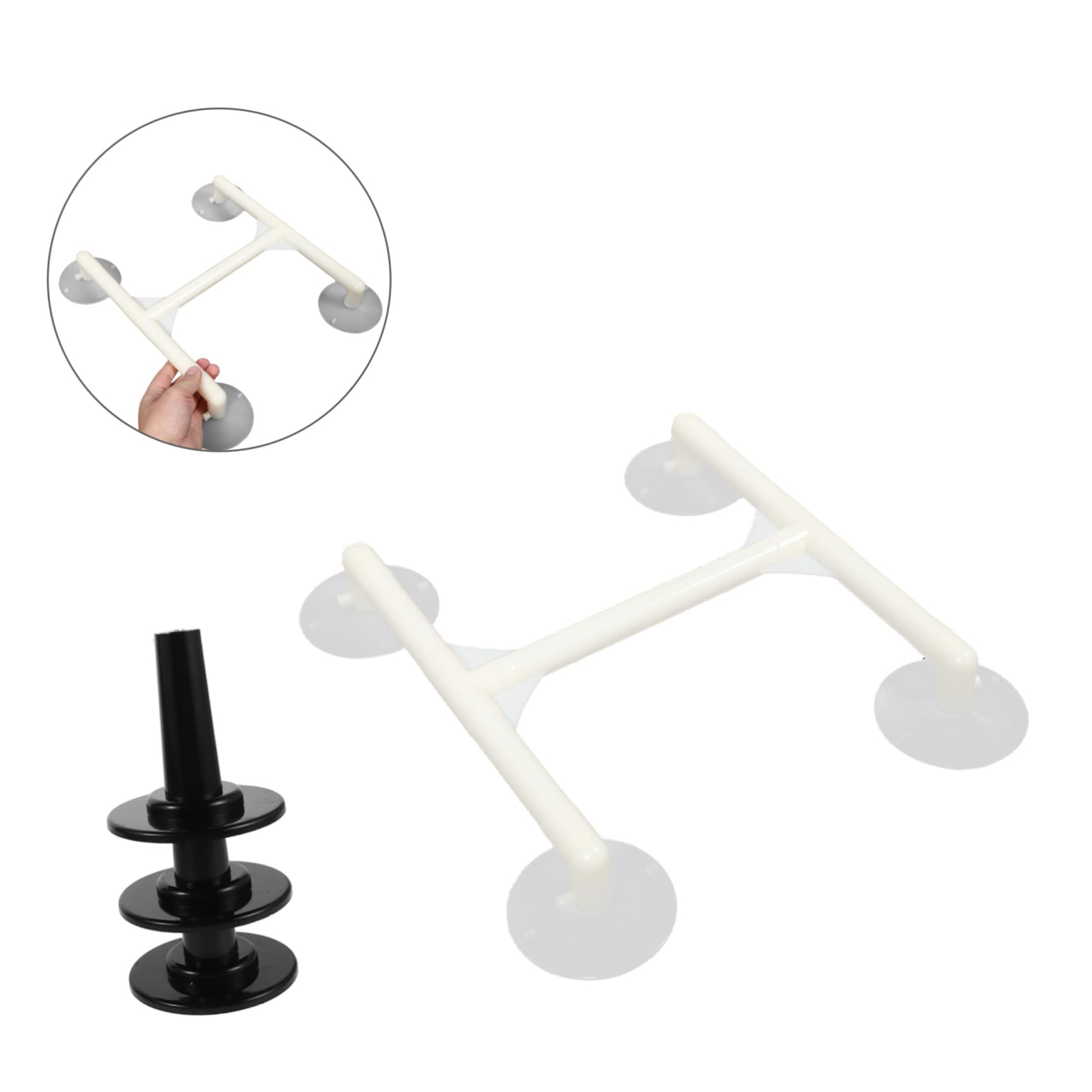 Vaguelly Set Strumenti per Rimozione Schermo Lcd Tv e Monitor Computer, Ventosa Magnetica Nera in Plastica e Gomma per Riparazione e Manutenzione senza Danni