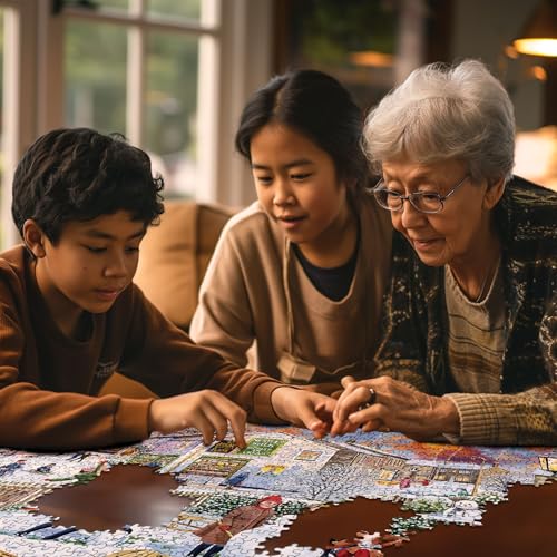 White Mountain 1791PZ Winter Games Christmas Puzzles 1000 Pieces Jigsaw Puzzle thumb #4