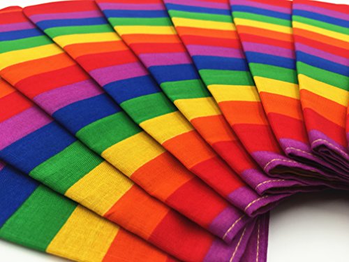 Image of Vamqor 100% Cotton 10 Pack Fine Bandanas
