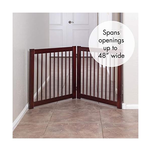 PRIMETIME PETZ 33237-E6 Extension Kit for 360 Configurable Walk Through Folding Pet Gate,Walnut,24" – Bild 4