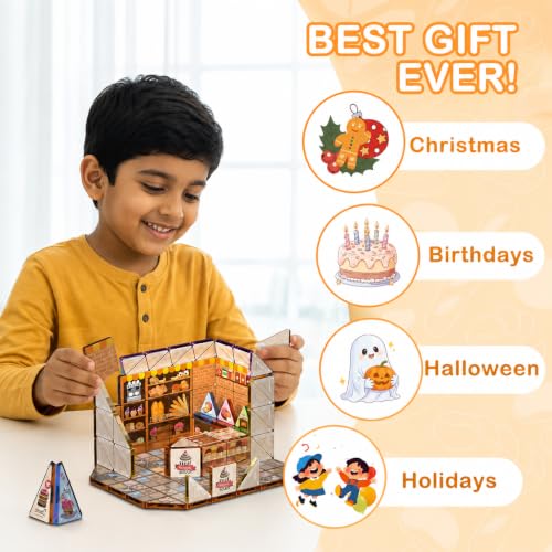 Image of Magnetic Building Blocks for Kids, 3D Magnetic Tiles Construction Set, STEM Educational Building Toy for Boys & Girls, Creative Learning & Pretend Play Toy, Age 3+ Years (100 PCS Cake Shop Theme)