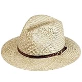  WEROR - Sombrero Panamá - para mujer naturaleza 57 cm