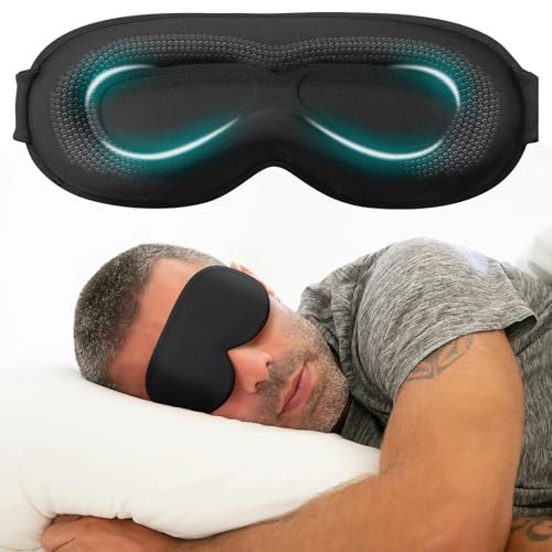 Weighted Eye Mask Cover for Sleeping - Eye Masks for Sleep with Adjustable Strap, Lash Extension Eye...