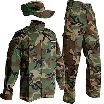 Amazon | 迷彩服上下・パトロールキャップセット ウッドランド