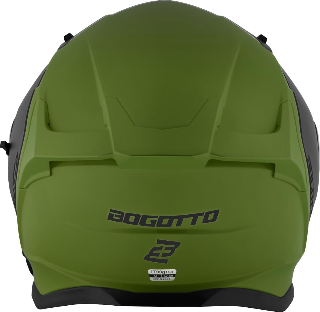 Bogotto H153 BT SPN Bluetooth Helm, schwarz matt/gelb, XS | Beschlaghemmend