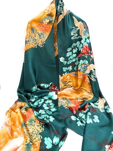 Silk Large 100% Mulberry Scarf - Long Satin Fashion Designer Lightweight Shawl Wrap4