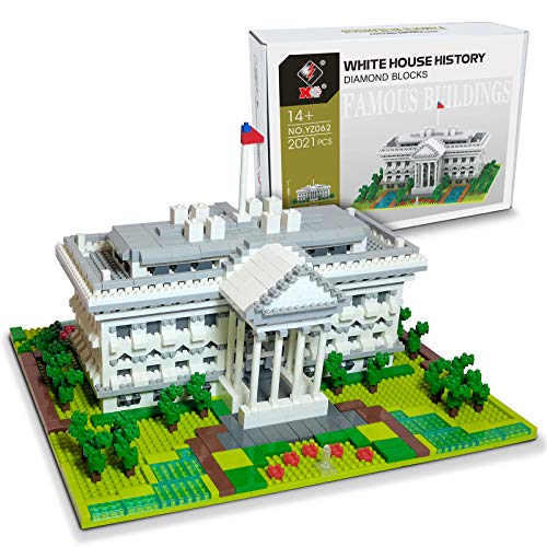 Architecture White House Micro Mini Blocks 2021 PCS 3D Puzzle Building Blocks Set DIY Toys for Kids or Adult