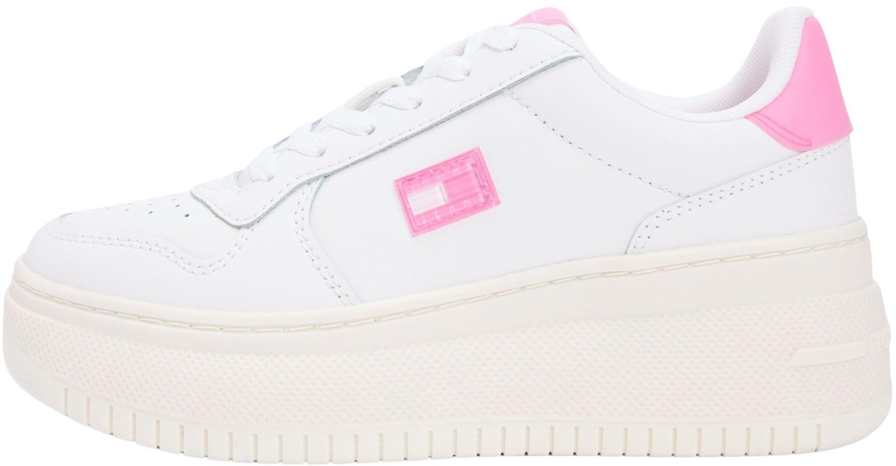 Tommy Jeans Women's Tjw Basket Flatform EN0EN02981 Low Top, Pink (Ecru/Synthetic Blush), 6 UK