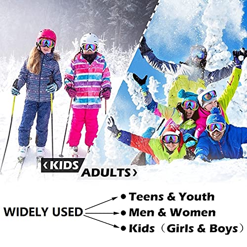 Hallwayee Motorcycle Goggles- Ski Goggles Set Of 5, Dirt Bike Atv Motocross Anti-Uv 400 Goggles Tactical Military Glasses For Men Women Kids Youth (Colorful Frame) #TOP1