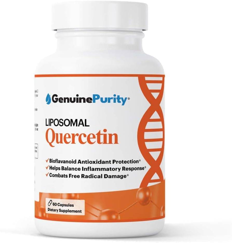 250mg Liposomal Quercetin Supplements - 60 Vegan Capsules to Support Antioxidant Defense, Cellular Health & Immune System - Quercetin Capsules Perfect for Healthy Aging and Vitality