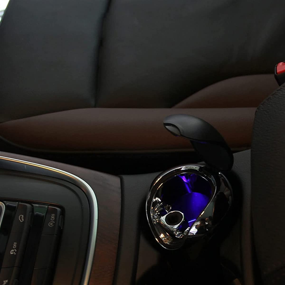 Popielniczka samochodowa LED popielniczka na śmieci moneta na cygara popielniczka Car Styling przenośna popielniczka na większość pojazdów popielniczka little surprise