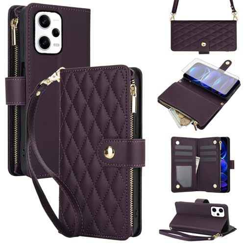 Coque Redmi Note 12 Pro 5G Asuwish idéale pour voyager avec fente cartes et support video