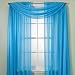 MONAGIFTS 2 PANELS BRIGHT TURQUOISE Sheer Voile Window Panel curtains 59" WIDTH X 84" LENGTH EACH PANEL