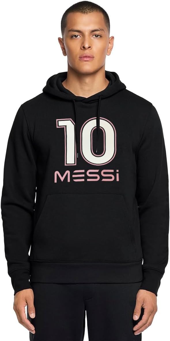 Messi Lionel 10 Collection Men's Lifestyle Name & Number Logo Pullover Fleece Hoodie