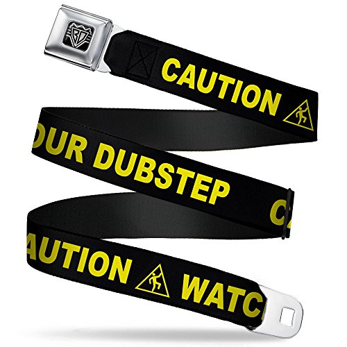 Cinturón de seguridad Buckle-Down precaución dubstep para festivales de música electrónica