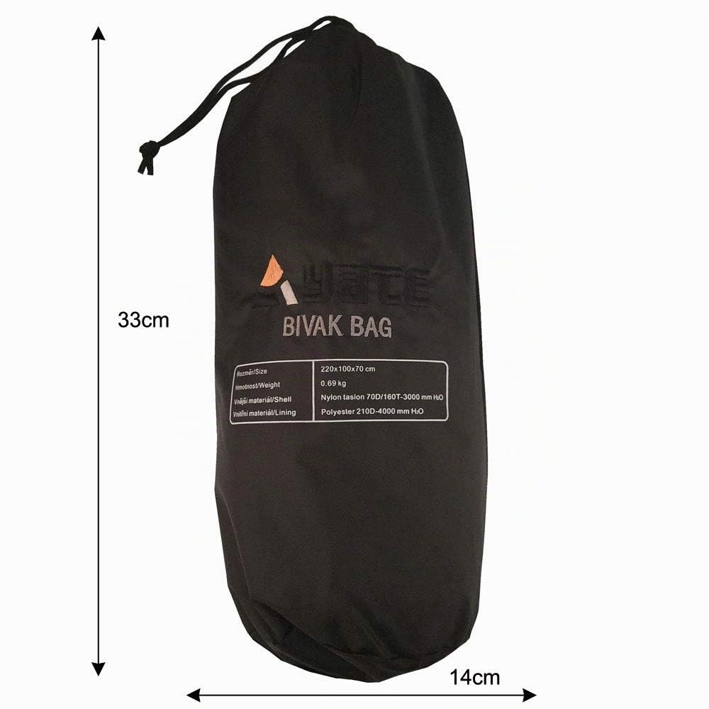 Aven Biwaksack - wasserdicht - robust - Half Zip - 2 Reißverschlüsse Links und rechts - für Schlafsack - abnehmbares Moskitonetz - Schlafsack Hülle