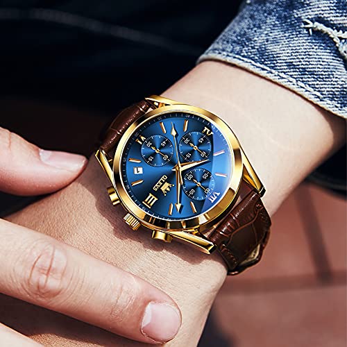 Image of OLEVS Mens Watches Stylish Chronograph Waterproof Luminous Silicon Strap Multifunction Watches for Men Business Men Wrist Watch