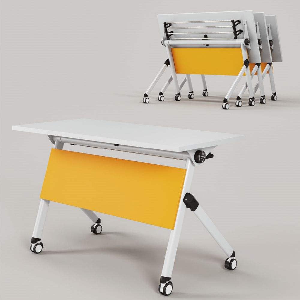 Mxespoir Folding Conference Room Table, Versatile Flip-Top Conference Tables, Portable and Foldable Solutions for Dynamic Meetings, Trainings,