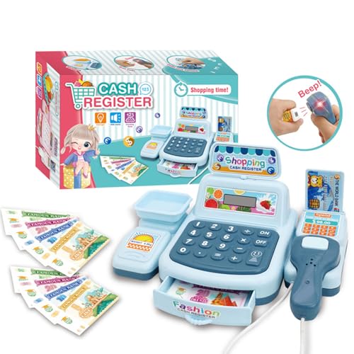 Giocattolo del Registratore di Cassa con Scanner Giocattolo Interattivo per la Cassa del Supermercato per Bambini
