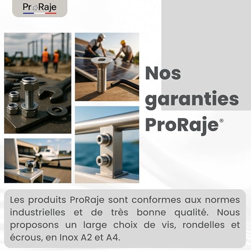 Nylstop-Mutter M5 Edelstahl unverlierbar Ø 5 mm | Bremsmuttern 5 mm selbstsichernd, Sechskant, selbstsichernd DIN 985, Edelstahl A2-70 (V2A/304) mit Nylonring: 500 Stück ProRaje