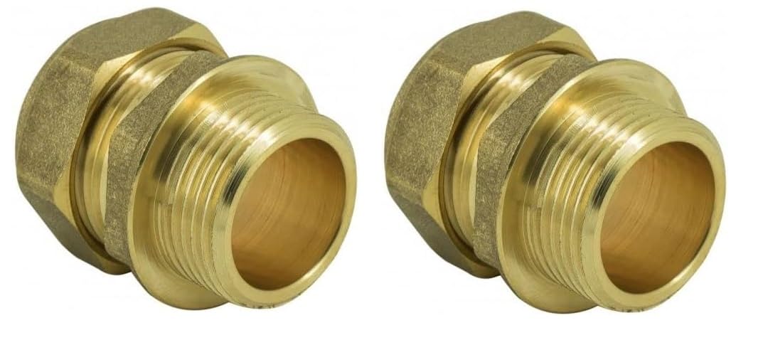 22 Mm, Raccordo A Compressione In Ottone – Confezione Da 2 - Foto 3