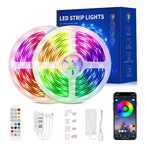 82FT LED Strip Lights,Smart Music sync LED Strip Lights,Bluetooth led Strip Lights,5050 SMD LED Color Changing Lights? RGB LED Strip Light for Bedroom?Kitchen?Party?Home Decoration