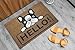 KOKO DOORMATS Kokos Fußmatte außen mit Anti-Rutsch PVC | Lustige Türmatte Hello - Bulldog | Umweltfreundlich, Robust & Pflegeleicht | 60x40 cm für Außenbereich & Haustür