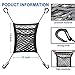 MBVBN 3-Layer Car Mesh Organizer, Seat Back Net Bag, Barrier of Backseat Pet Kids, Cargo Tissue Purse Holder, Driver Storage Netting Pouch, Car Accessories