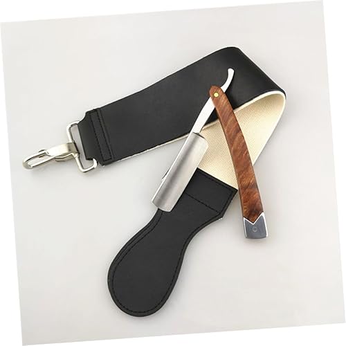 Miniatura 5 de FRCOLOR 3 piezas de afeitar rectas maquinilla de afeitar recta peluquero profesional para hombres de acero inoxidable afeitado maquinilla de afeitar