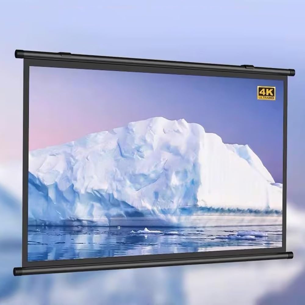 Przenośny ekran projekcyjny ręczny wysuwany ekran projektora do kina domowego wewnątrz na zewnątrz ekran filmowy 4K, odporny na zagniecenia, 76.2 cm 101.6 cm 127.0 cm 152.4 cm 183 cm (40 cali (4:3))