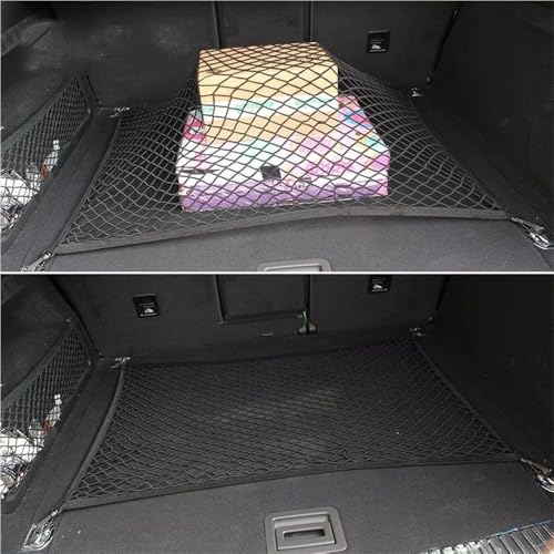 Filet de rangement coffre voiture nylon 110x40 cm extensible - 3