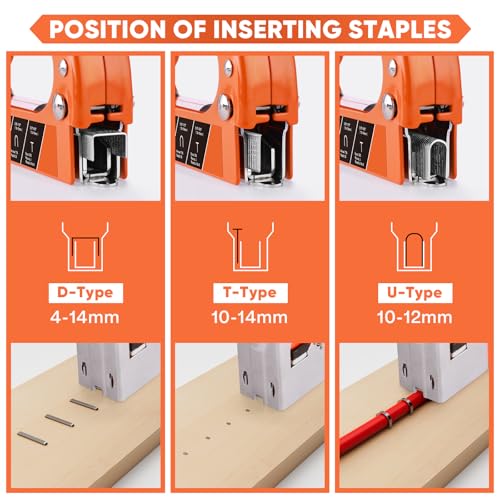 AojSup 3 in 1 Heavy Duty Staple Gun Set with 2100 Staples, Manual Nailer Power Adjustment, Upholstery Stapler for Fixing Material, Decoration, Carpentry and Furniture 4 AojSup 3 in 1 Heavy Duty Staple Gun Set with 2100 Staples, Manual Nailer Power Adjustment, Upholstery Stapler for Fixing Material, Decoration, Carpentry and Furniture - Image 4