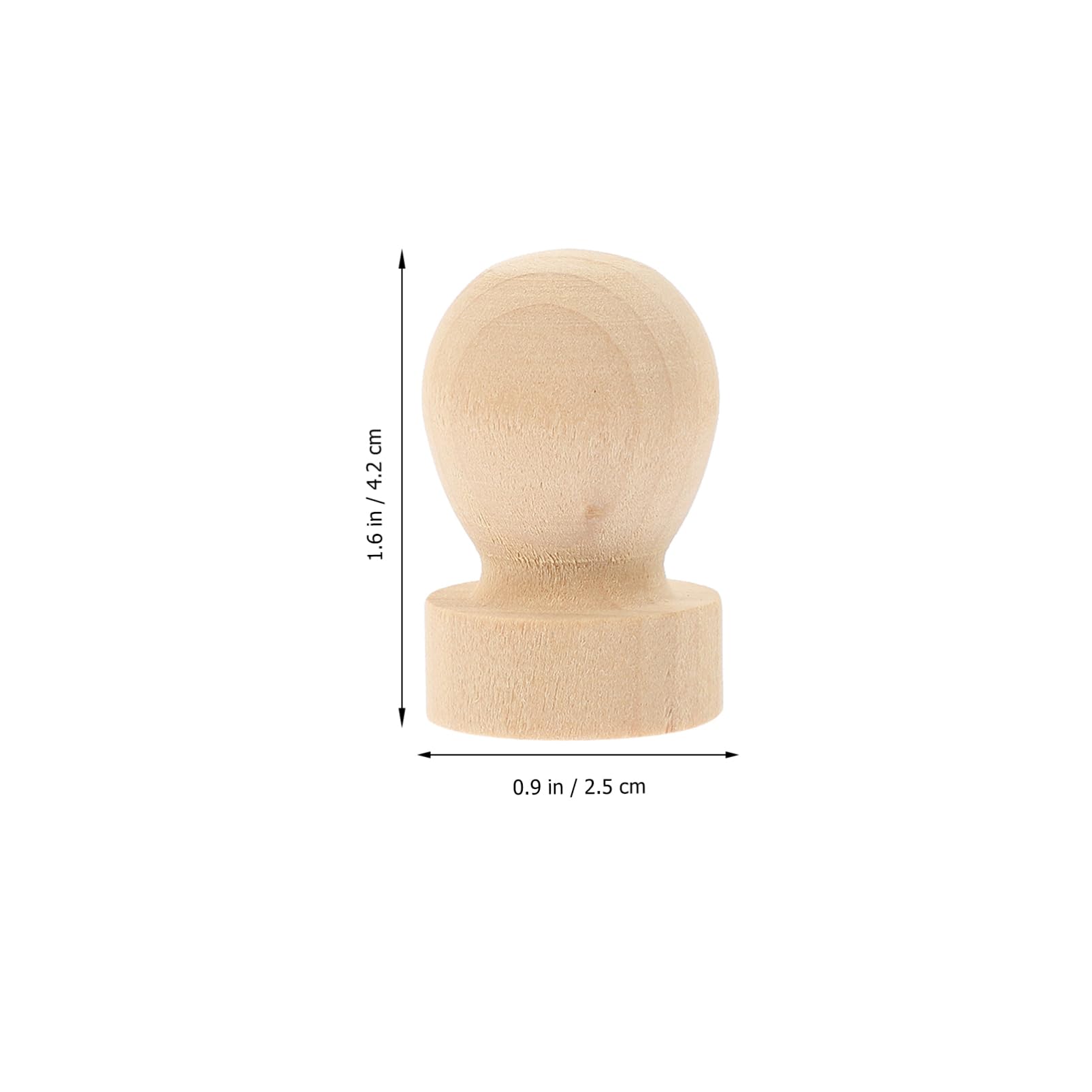 Lurrose 5 Sätze Dübel Holz Blanko Stempel Griff Ersatzstempel Wachs Adresse 6 Stück * 5