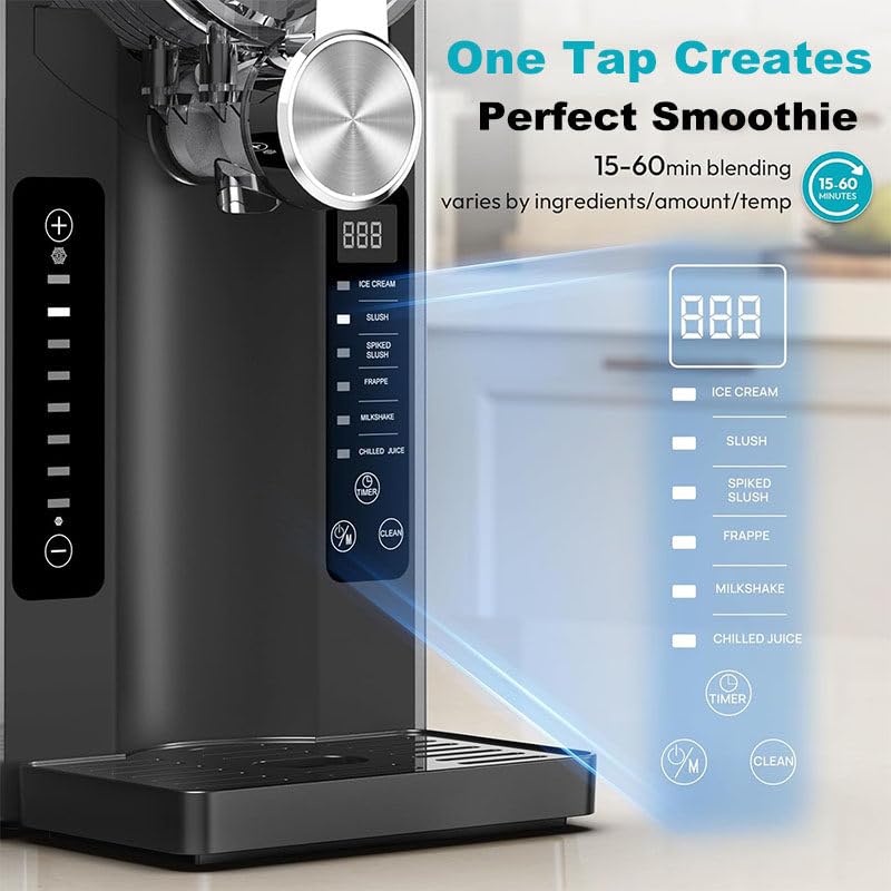 Slush-Maschine: All-in-One-Slush-Maker für Zuhause, kein EIS nötig, Echtzeit-Temperaturanzeige, automatische Reinigung, 6 Voreinstellungen | Frozen Margaritas, Cocktails – Bild 4
