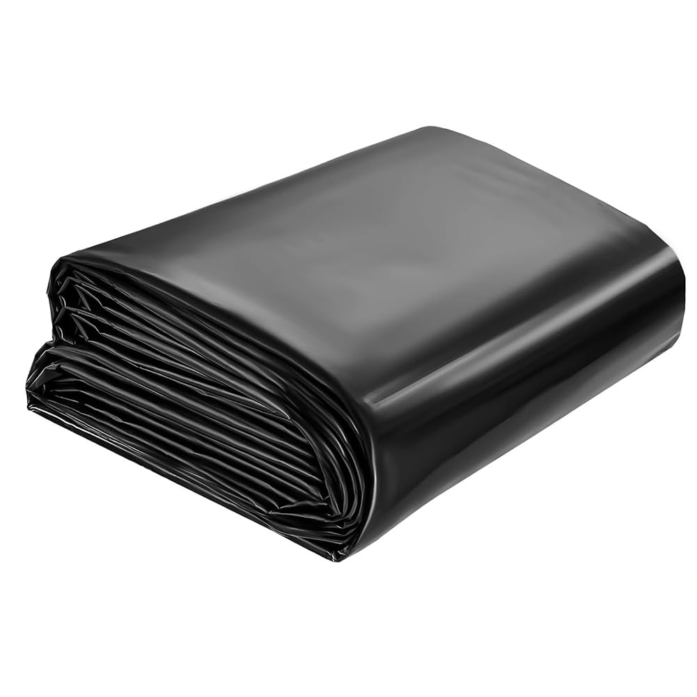 Aboiled Black 7X10 Ft Pond Liner Hdpe Thickness Fish Pond Liners For Outdoor Ponds, Pond Liner For Waterfall, Fish