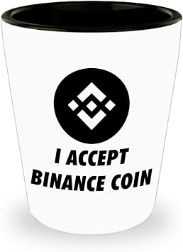 Official I Accept Binance Coin Cryptocurrency Bar Drinking 1.5oz Shot Glass Crypto Miner Blockchain Invest Trade Buy Sell Hold BNB