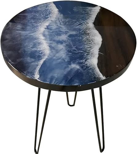 Miniatura 15 de Mesa de centro redonda 100% hecha a mano, molde de silicona, taburete de resina epoxi, mesa de exposición de cristal DIY, mesa pequeña para servir