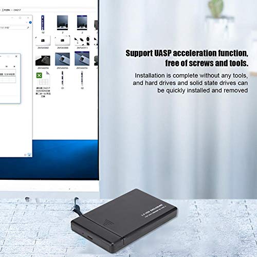 Woyisisi W25a831 2,5-Zoll-SATA-Festplattengeh?use mit kratzfestem USB3.1-Typ-C-GEH?use(Schwarz) – Bild 5