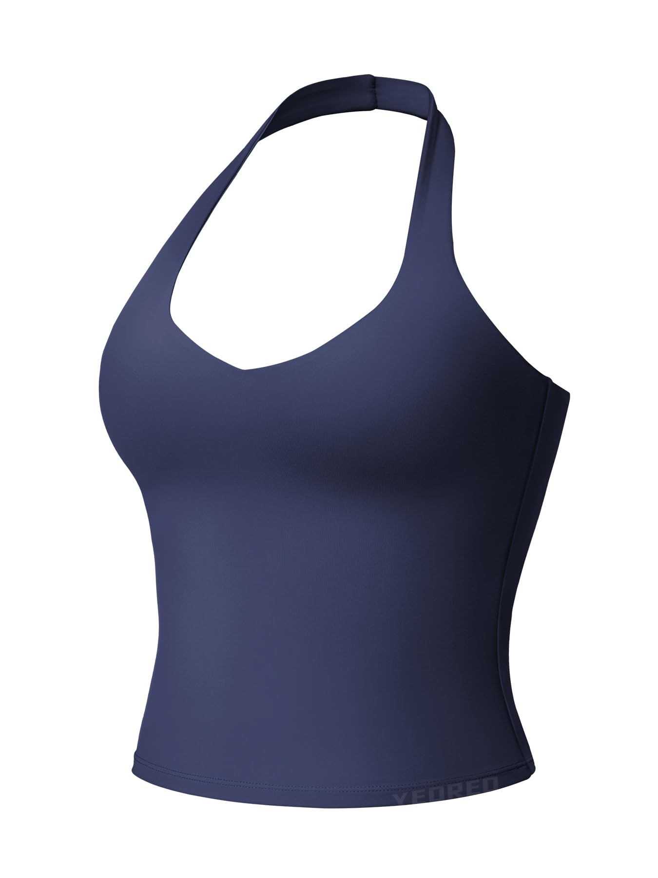 YEOREO Aherin Women Halter Tank Tops Not Padded Cami Open Back Slim Fit Fitness Y2K Going Out Crop Top