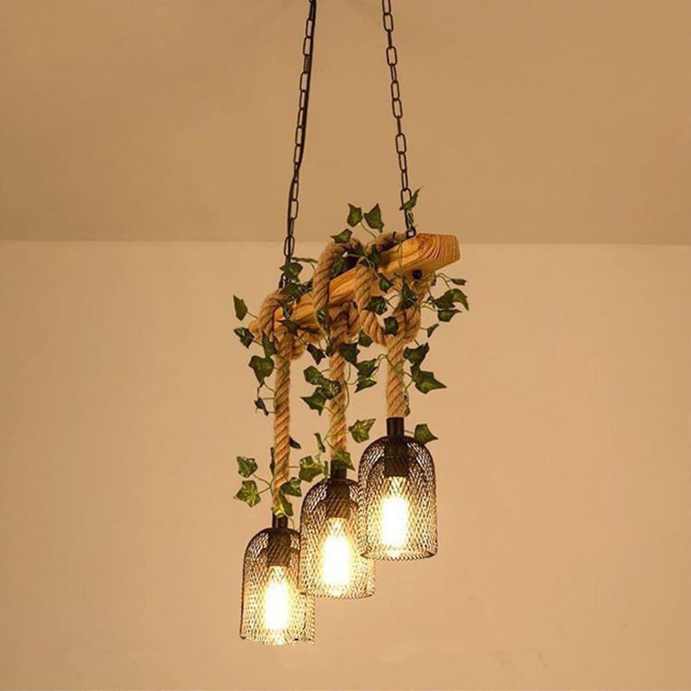 Suspension rétro de restaurant avec plantes pour bar et salon de thé
