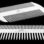 AhfuLife Metal Hair & Beard Comb - EDC Credit Card Size - Anti-Static Dual Action - Stainless Steel Comb Gift Box - Image 5