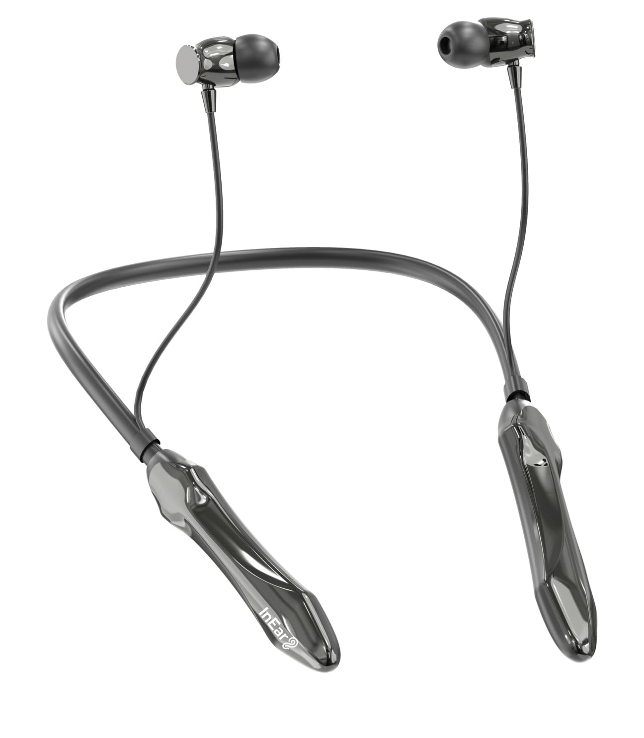 inear DJ M7 Neckband Bluetooth Earphones Silver - Image 1