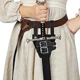 itrimaka Rana Espadas Medievales | dagas para cinturón - dagas, Accesorios Disfraz Caballero Piel sintética, Renacimiento, Fiesta Pirata vikinga, para Halloween, Tema