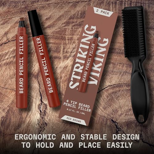 Striking Viking Beard Pencil Filler For Men - Red Brown, 2 Pack miniatura 4