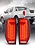 DOOD Tail lights for Frontier (2005-2021) D40 King Crew Cab Rear Brake Tail Lights Assembly HD Clear Red Lens LED Tail Lights Replacement Accessories Parts
