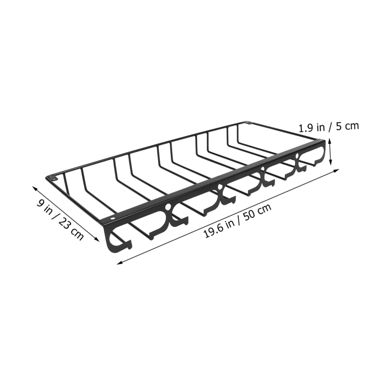 Hemobllo Wine Glasses Hanger Black Iron Craft Display Shelf Upside Down Goblet Rack for Home Office Bar and Parties Sturdy Storage for Wine Cups Elegant Design