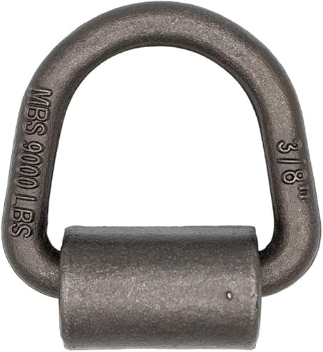 Miniatura 3 de Mytee Products Paquete de 12 anillos en D de soldadura resistente de 38 pulgadas, anclaje de amarre de resistencia a la rotura de 9,000 libras para