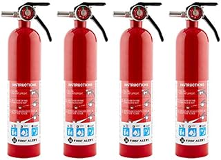 First Alert HOME1 Rechargeable Home Fire Extinguisher 4-Pack, Red | UL Rated 1-A:10-B:C