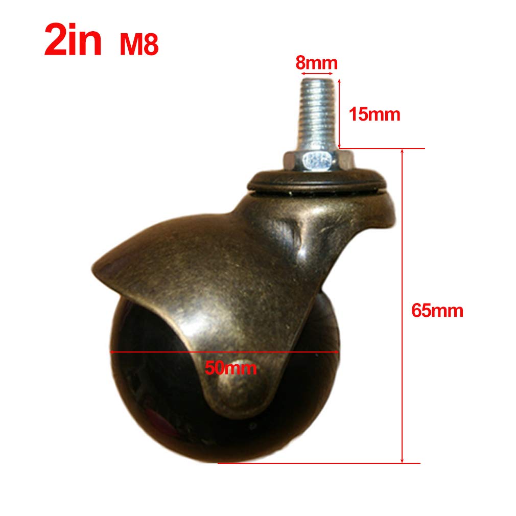 Set of 5 Caster Wheels,Furniture Caster,Swivel Castor Wheel,Chair Casters Wheel,M8 / M10mm Threaded Rod