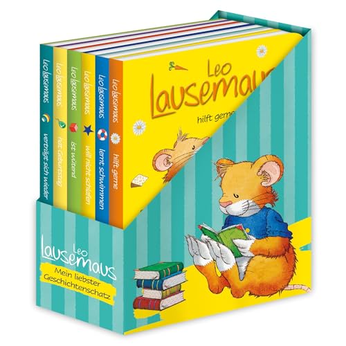 Leo Lausemaus – Mein liebster Geschichtenschatz (Jubiläums-Schuber): 6-er Set Mini-Bücher ab 3 Jahren mit Vorlesegeschichten über Freundschaft, ... Gefühle & den Kindergartenalltag